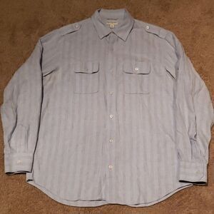 Banana Republic Mens Epaulet Dress Shirt L